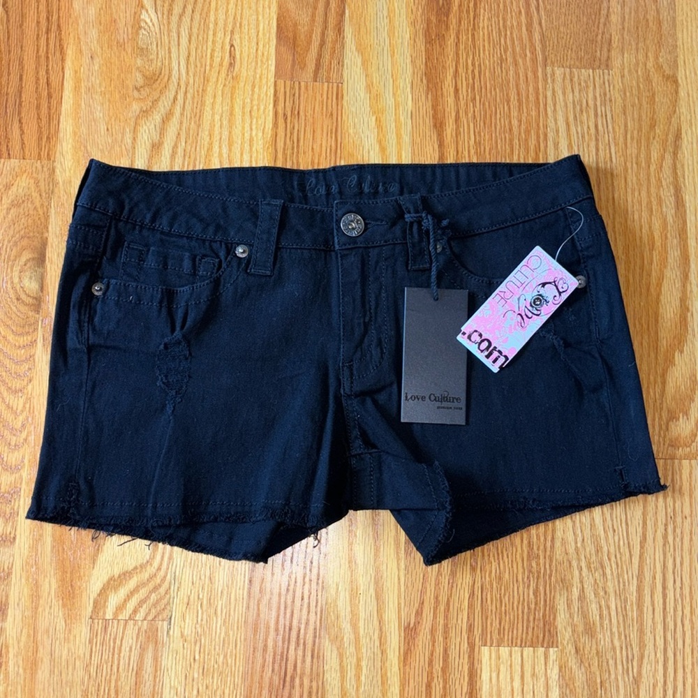 Love Culture Black Jean Shorts